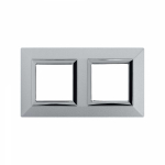 Рамка 2-пост. цвет серебро металл горизонт. и вертик., DKC Рамка 2-пост. цвет серебро металл горизонт. и вертик., DKC