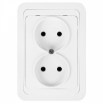 Розетка 2гн без З/К с/у белый 16А Mimoza Makel (1/12/120)