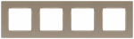 Рамка для розеток и выключателей ЭРА Серия 12 12-5204-04 на 4 поста, Классик, шампань Рамка для розеток и выключателей ЭРА Серия 12 12-5204-04 на 4 поста, Классик, шампань