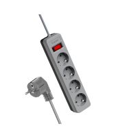 Сетевой фильтр 4гн с З/К 1,5м с выкл серый 10А ПВС 3х0.75 КОСМОС (1/20) Сетевой фильтр 4гн с З/К 1,5м с выкл серый 10А ПВС 3х0.75 КОСМОС (1/20)