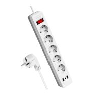 Сетевой фильтр 5гн с З/К 1,8м с выкл белый 2хUSB+1хType-C 10А ПВС 3х0.75 КОСМОС (1/20) Сетевой фильтр 5гн с З/К 1,8м с выкл белый 2хUSB+1хType-C 10А ПВС 3х0.75 КОСМОС (1/20)