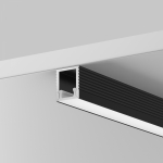 Led Strip Алюминиевый профиль накладной 8x9 (Черный, 2 м), ALM-0809-B-2M