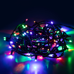 Светодиодная новогодняя гирлянда ЭРА ERAPS-PM10 нить уличная 10 м мультиколор 100 LED Светодиодная новогодняя гирлянда ЭРА ERAPS-PM10 нить уличная 10 м мультиколор 100 LED