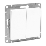 Выключатель 2кл прох с/у белый механизм Эпика EKF (1/10/120)