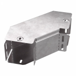 Угол д/листового кабель.лотка 90° горизонтальн. без разъема/соединителя сталь светло-серый ПРОМРУКАВ