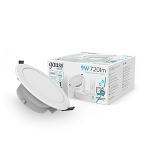 Светильник Gauss Basic Downlight круг 9W 720lm 4000K 210-240V IP54 110*44 белый LED 1/40