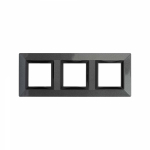 Рамка 3-пост. цвет серый металл горизонт. и вертик., Avanti DKC