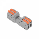 Клемма СМК 222-422R проxодная разъемная 2 полюса серая 0,2-2,5/4мм² (блистер 5 шт/уп) REXANT