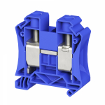 Клемма проходная, винтовой зажим, 2 точки подключения, 35 кв.мм, синяя Клемма проходная, винтовой зажим, 2 точки подключения, 35 кв.мм, синяя