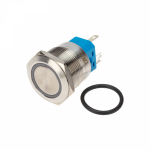 Выключатель-кнопка  антивандальная ?22 Фикс 12В (6с) ON-OFF/OFF-ON подсв/зеленая  REXANT (1/1)