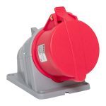 Розетка силовая стационарная наружная ССИ-125 3Р+РЕ+N 32А 380В красный IP44 EKF PROXIMA