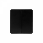 Выключатель 2кл кнопочный с/у оникс механизм с рамкой MIELE ROUND KRANZ (1/100)