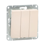 Механизм выключателя, трёхклавишный, кремовый Эпика EKF Механизм выключателя, трёхклавишный, кремовый Эпика EKF