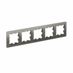 Рамка 5гн сталь/дымчатый черный AtlasDesign AIR Systeme Electric (1/5)