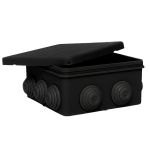 Коробка распределительная КМР-030-014 с крышкой (100х100х50), 10 мембр. вводов чёрная IP55 EKF Коробка распределительная КМР-030-014 с крышкой (100х100х50), 10 мембр. вводов чёрная IP55 EKF