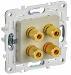 Розетка аудио 4гн с/у крем механизм SK-A01B SKANDY IEK (1/10/100)