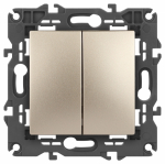 Выключатель 2кл прох с/у шампань механизм 14-1106-04 Elegance ЭРА