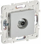 Розетка 1гн ТВ оконечная с/у серебряный механизм SK-A12S SKANDY IEK (1/10/100)