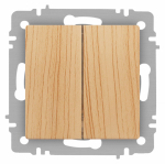 Выключатель 2кл с/у сосна механизм 6-104-11 Accent Intro (1/10/200) Выключатель 2кл с/у сосна механизм 6-104-11 Accent Intro (1/10/200)