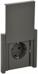 Розетка 1гн с З/К с крыш. шторки с/у серый винт.клем 16А IP44 FP321 FORTE&PIANO IEK (1/10/100)