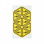 Наклейка знак электробезопасности «Опасность поражения электротоком» 50х50х50 мм REXANT (50/50/100)