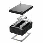 Коробка огнестойкая для о/п 40-0330-FR6.0-4-22-Р Е15-Е60 RAL9005 260х175х90 (7 шт/кор) Промрукав