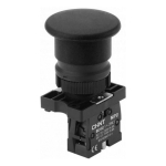 Кнопка управления "Грибок" Φ40мм самовозв. NP2-EC22 без подсветки черная 1НЗ, IP40  CHINT (1)