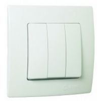 Выключатель 3кл с/у белый Lilium Natural Kare Makel (1/12/120)