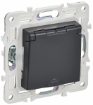 Розетка 1гн с З/К с крыш. шторки с/у титан механизм 16А IP44 SK-R11T SKANDY IEK (1/10/100)