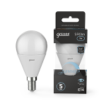 Лампа светодиод 7Вт Шар Е14 4100К 590Лм диммируемая Gauss Black (1/10/100)