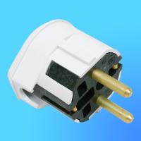 Вилка угловая с З/К белая с кембриком 16А Беларусь (10/350)