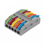 Клемма СМК 222-425 проxодная 5 полюсов (0,08-4мм²), серая (30 шт/уп) REXANT