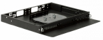 Бокс оптический универсальный 19" выдвижной, с полкой, от 8 до 24 портов (SC, duplex LC, ST, FC) Hyperline FO-19V-1U-3xSLT-W130H30-24UN-BK