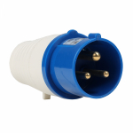Вилка силовая (CEE) 3Р 220-230 В (50+60 ГЦ) СИНЯЯ 6ч прямая пластик IP44 КЭАЗ
