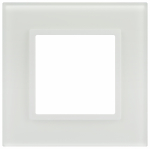 Рамка для розеток и выключателей ЭРА Elegance 14-5101-01М на 1 пост, стекло, белый матовый+бел. Рамка для розеток и выключателей ЭРА Elegance 14-5101-01М на 1 пост, стекло, белый матовый+бел.