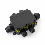 Распределительная коробка с откидной крышкой 6-вводная IP68 ПА66 40А 450В d3,5-12 мм 131х95х37 Промрукав Распределительная коробка с откидной крышкой 6-вводная IP68 ПА66 40А 450В d3,5-12 мм 131х95х37 Промрукав