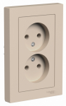 Розетка 2гн без З/К с/у песочный в сборе AtlasDesign Systeme Electric (1/15) Розетка 2гн без З/К с/у песочный в сборе AtlasDesign Systeme Electric (1/15)