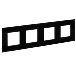 Рамка 4гн стекло черный SK-F24Bl SKANDY IEK (1/10/100)