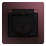 Розетка 1гн с З/К с крыш. шторки с/у баклажан в сборе 16А IP44 Glossa Systeme Electric(1/10) Розетка 1гн с З/К с крыш. шторки с/у баклажан в сборе 16А IP44 Glossa Systeme Electric(1/10)