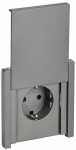 Розетка 1гн с З/К с крыш. шторки с/у сталь винт.клем 16А IP44 FP521 FORTE&PIANO IEK (1/10/100)