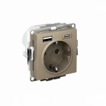 Розетка 1гн c З/К+2хUSB typeА+ typeС с/у шампань механизм 16А AtlasDesign Systeme Electric(1) Розетка 1гн c З/К+2хUSB typeА+ typeС с/у шампань механизм 16А AtlasDesign Systeme Electric(1)