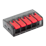 Строительно-монтажная клемма СМК 221-615 с рычагом 5 отверстий 0.5-4.0(6) мм2 EKF PROxima Строительно-монтажная клемма СМК 221-615 с рычагом 5 отверстий 0.5-4.0(6) мм2 EKF PROxima