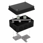 Коробка огнестойкая для о/п 40-0310-FR6.0-4 Е15-Е120 RAL9005 150х110х70 (6 шт/кор) Промрукав