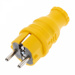Вилка прямая с З/К каучук желтая 16A IP44 REXANT Вилка прямая с З/К каучук желтая 16A IP44 REXANT