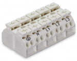 Клеммная колодка 35мм 5x4 0.5-4мм² 32А 500В термопласт белый Wago Клеммная колодка 35мм 5x4 0.5-4мм² 32А 500В термопласт белый Wago