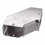 Угол д/листового кабель.лотка 90° горизонтальн. без разъема/соединителя сталь светло-серый ПРОМРУКАВ