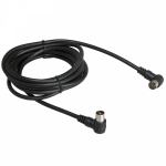 Шнур ТВ штекер - ТВ гнездо 1,5м угловой черный REXANT (10/10/150) Шнур ТВ штекер - ТВ гнездо 1,5м угловой черный REXANT (10/10/150)