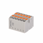 Зажим клеммный проходной 28.8мм размер ячейки 31.6мм для специального профиля 1 уровень сечение провода 2.5мм² 24А 690В термопласт DKC (ДКС)