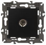 Розетка 1гн ТВ одиночная с/у антрацит механизм 14-3101-05 Elegance ЭРА