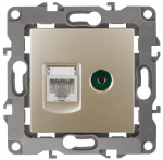 Розетка 2гн комп+ТВ RJ45+TV с/у шампань механизм кат.5е 12-3110-04 Эра12 ЭРА (10/100/2500) Розетка 2гн комп+ТВ RJ45+TV с/у шампань механизм кат.5е 12-3110-04 Эра12 ЭРА (10/100/2500)